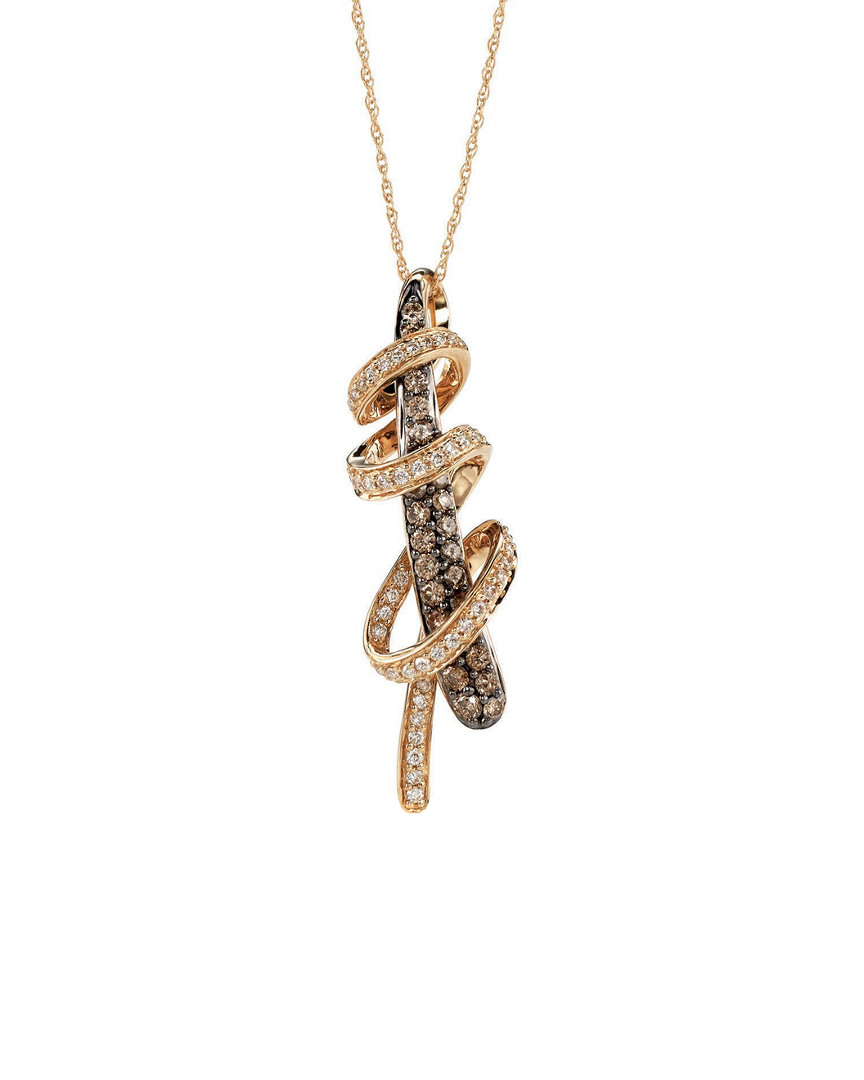 Shop Le Vian 14k Rose Gold 0.77 Ct. Tw. Diamond Pendant Necklace