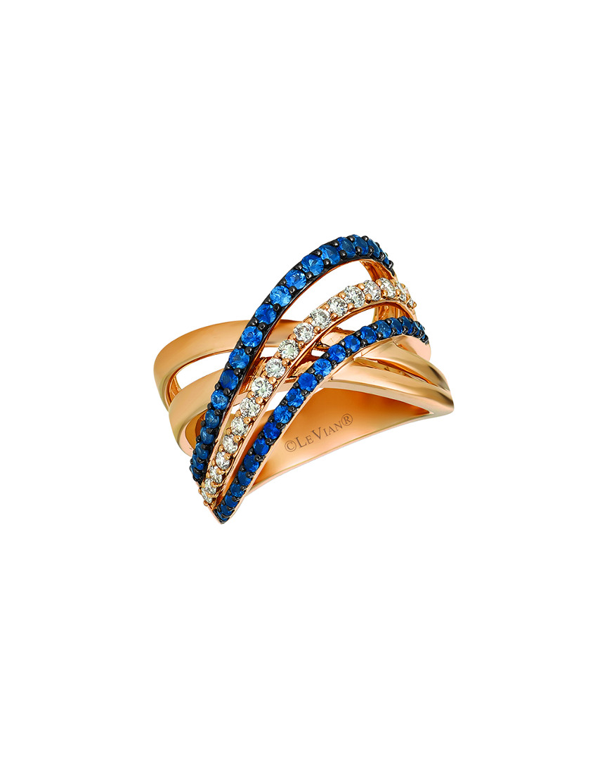 Le Vian 14k Rose Gold 1.25 Ct. Tw. Diamond & Blueberry Sapphire Ring