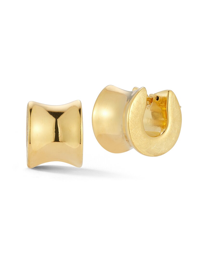 Sphera Milano 14k Over Silver Hollow Concave Chunky Hoops