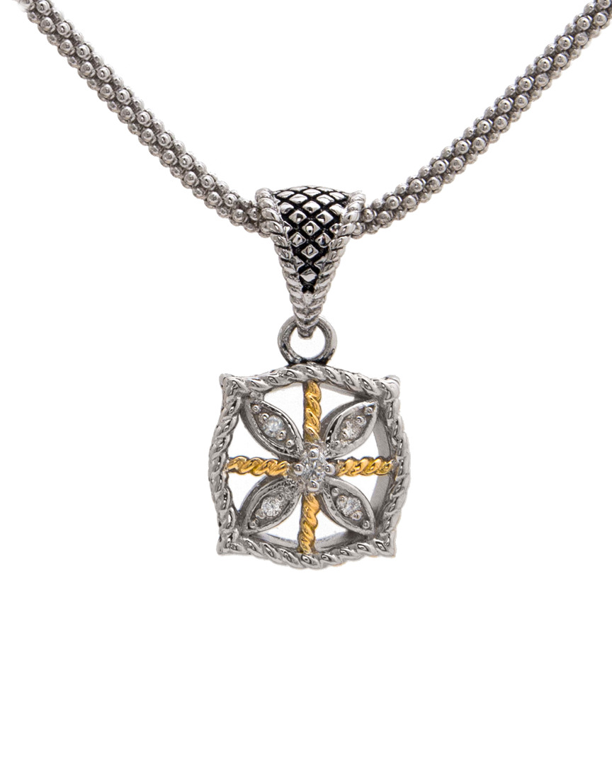 Andrea Candela Andrea Ii 18k & Silver 0.04 Ct. Tw. Diamond Necklace