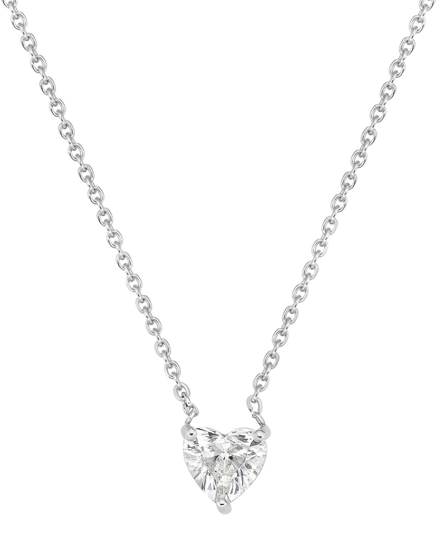 Forever Creations Usa Inc. Forever Creations 14k 0.45 Ct. Tw. Diamond Heart Solitaire Pendant Necklace
