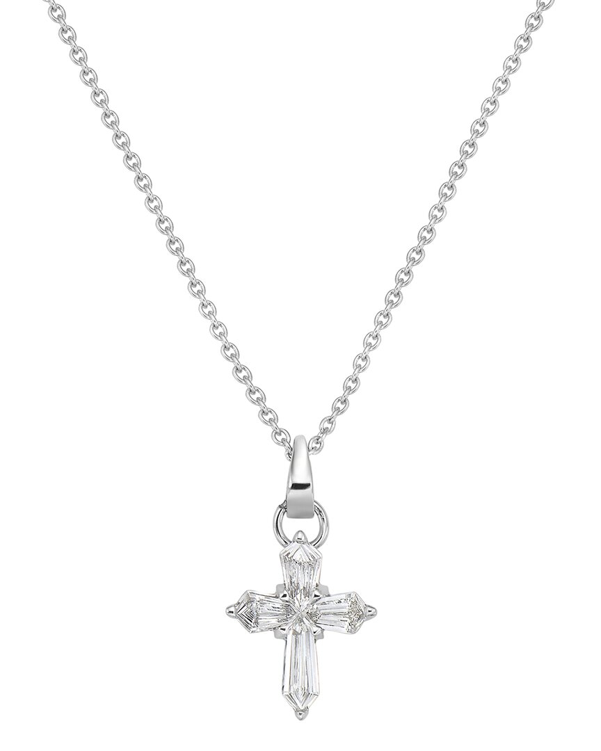 Forever Creations Usa Inc. Forever Creations 14k 0.29 Ct. Tw. Diamond Cross Illusion Necklace
