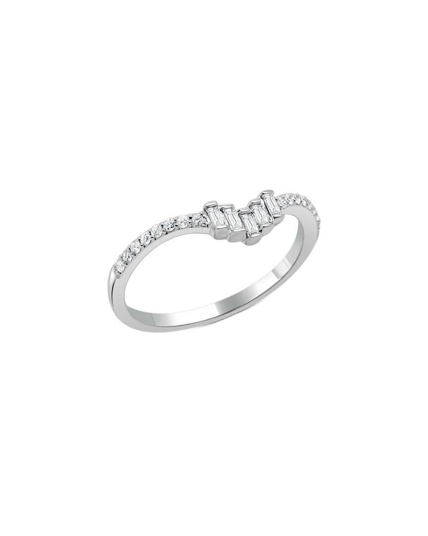 Sabrina Designs 14k 0.11 Ct. Tw. Diamond  Ring In Silver