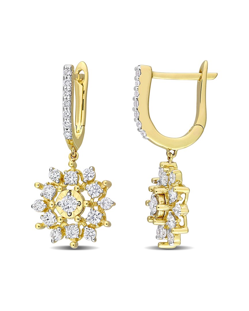 Rina Limor 14k 0.83 Ct. Tw. Diamond Floral Cuff Earrings