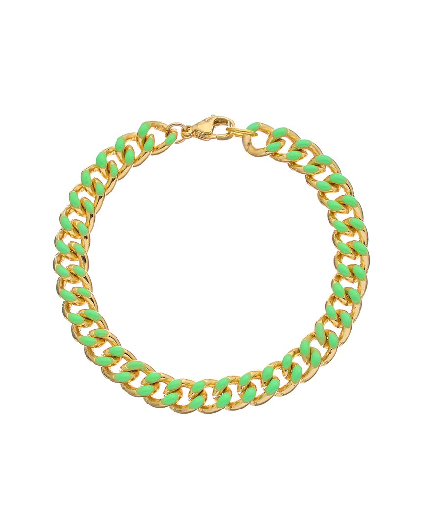 Juvell 18k Plated Enamel Link Bracelet