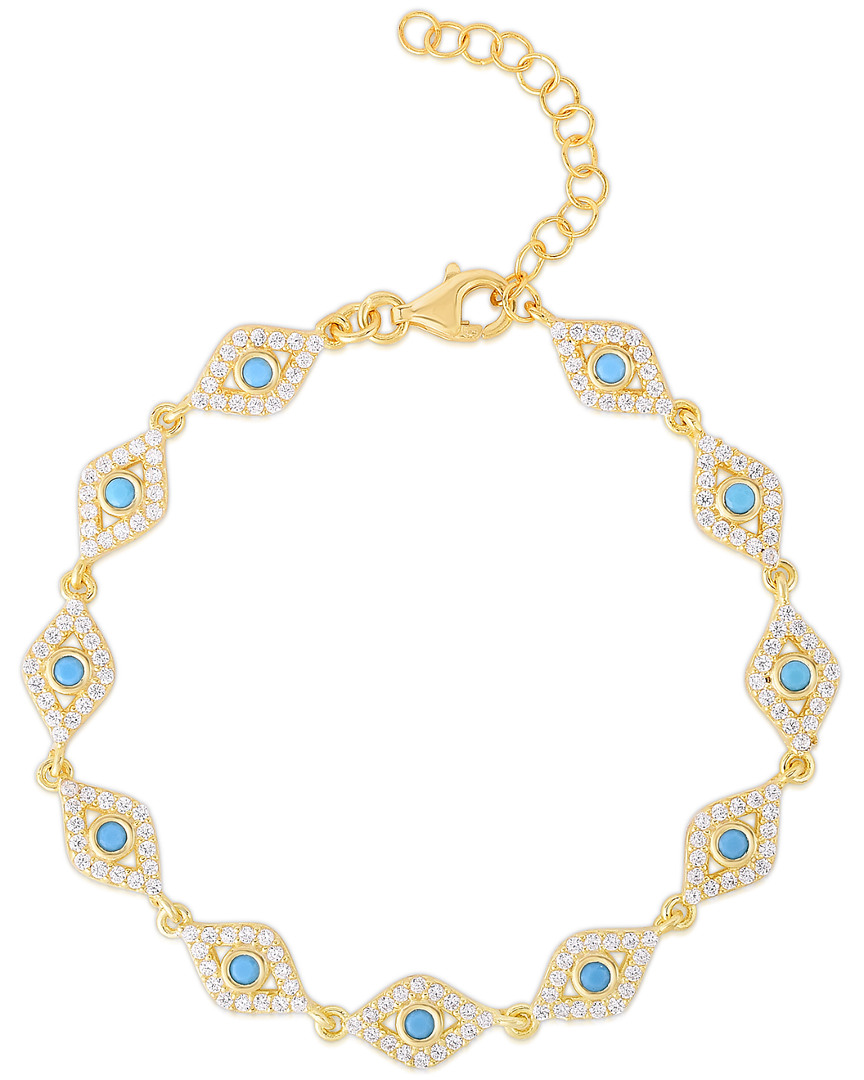 Sphera Milano 14k Over Silver Cz Bracelet