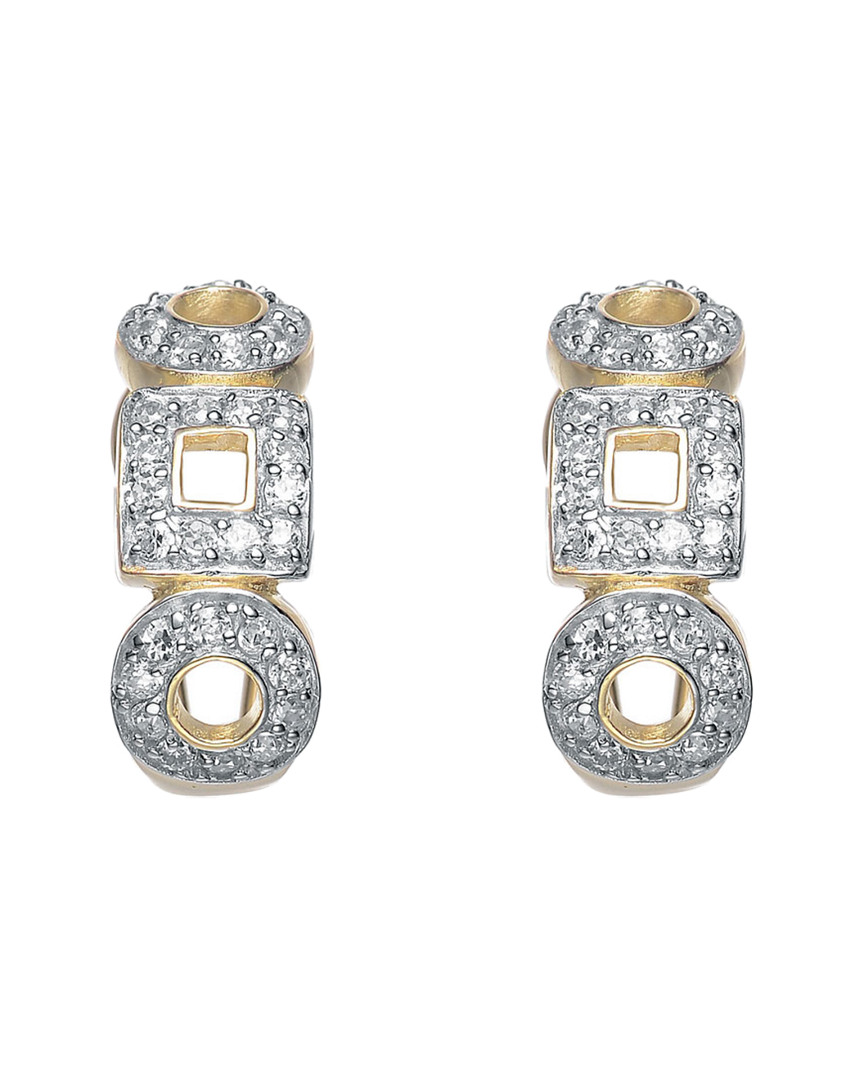 Genevive Silver Cz Drop Earrings In Metallic