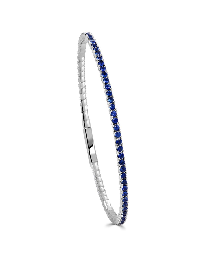 Sabrina Designs 14k 2.75 Ct. Tw. Sapphire Flexible Bangle Bracelet In White