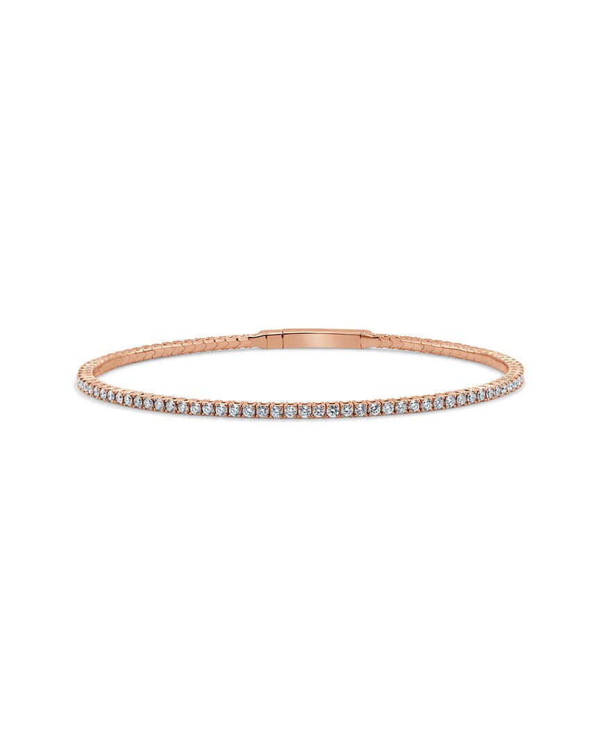 Sabrina Designs 14k Rose Gold 1.51 Ct. Tw. Diamond Flexible Bangle Bracelet