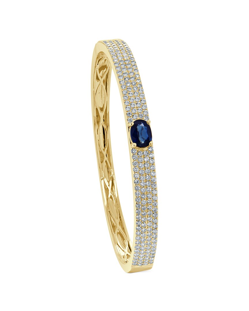 Sabrina Designs 14k 3.60 Ct. Tw. Diamond & Sapphire Bangle Bracelet In Gold
