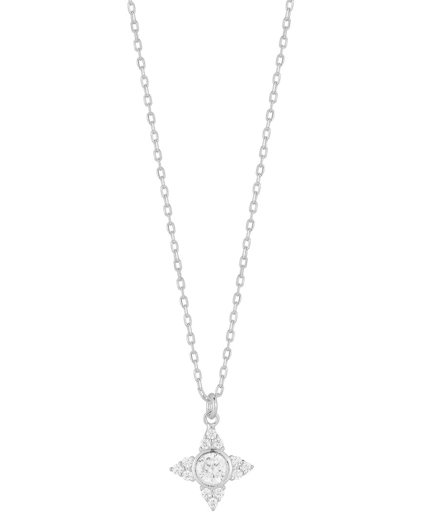Sphera Milano Silver Cz Clover Necklace