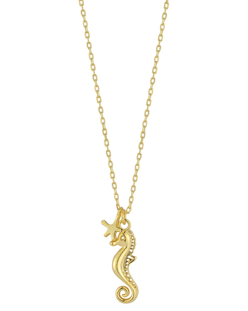 Sphera Milano 14k Over Silver Sea Horse Necklace