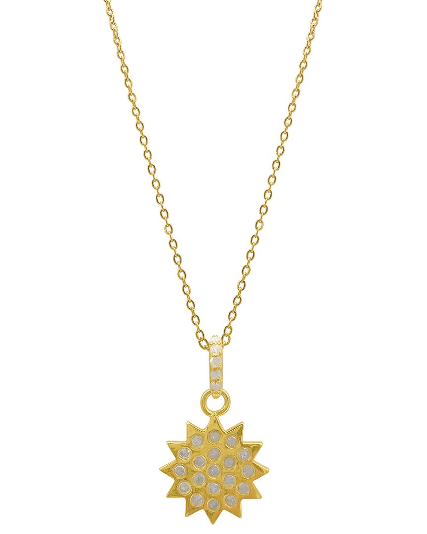 Adornia Fine 14k Over Silver Diamond Star Necklace