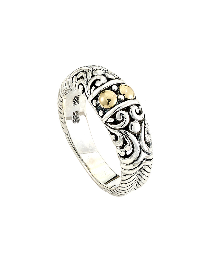Samuel B. Jewelry Silver & 18k Balinese Ring
