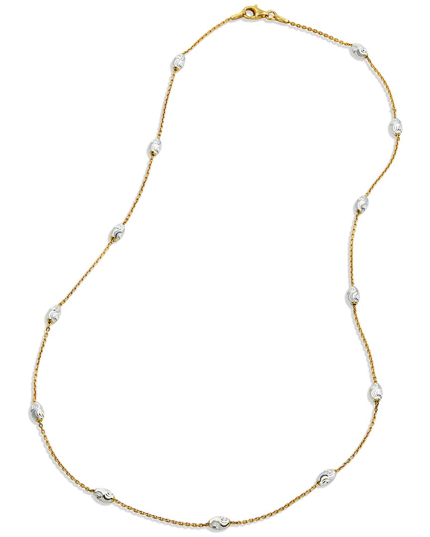Savvy Cie 18k Over Silver Necklace In Gold