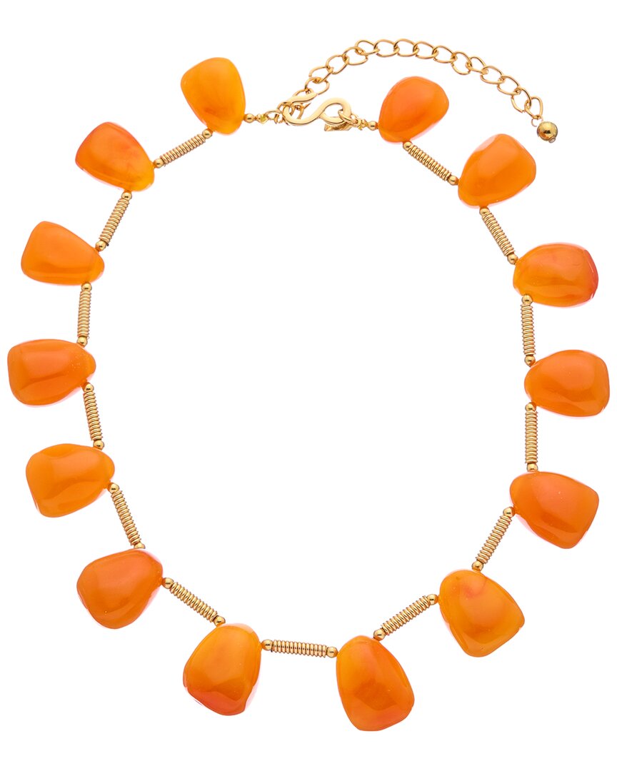 Kenneth Jay Lane Plated Beaded Necklace