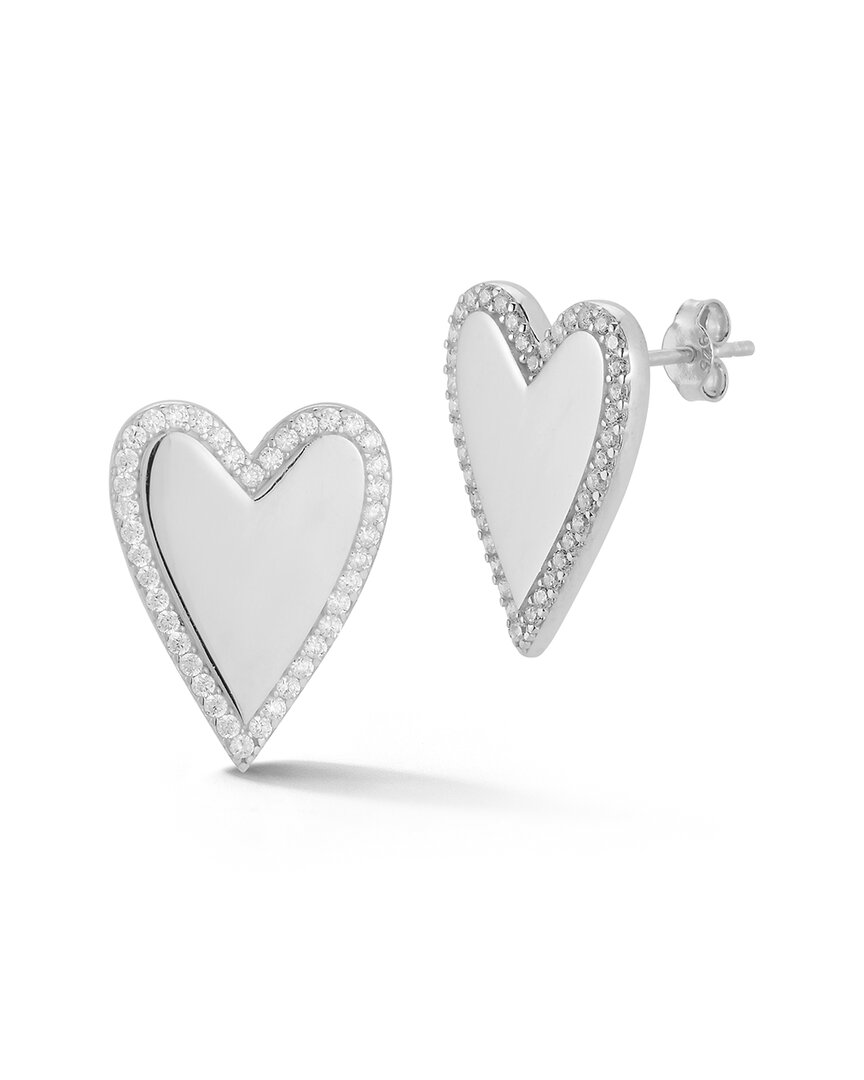 Glaze Jewelry Silver Heart Studs