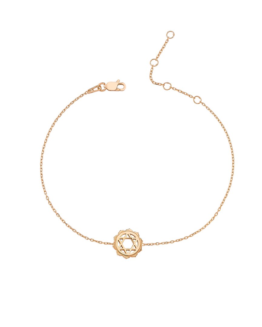 Amorium 18k Rose Gold Vermeil Cz Heart Chakra Bracelet