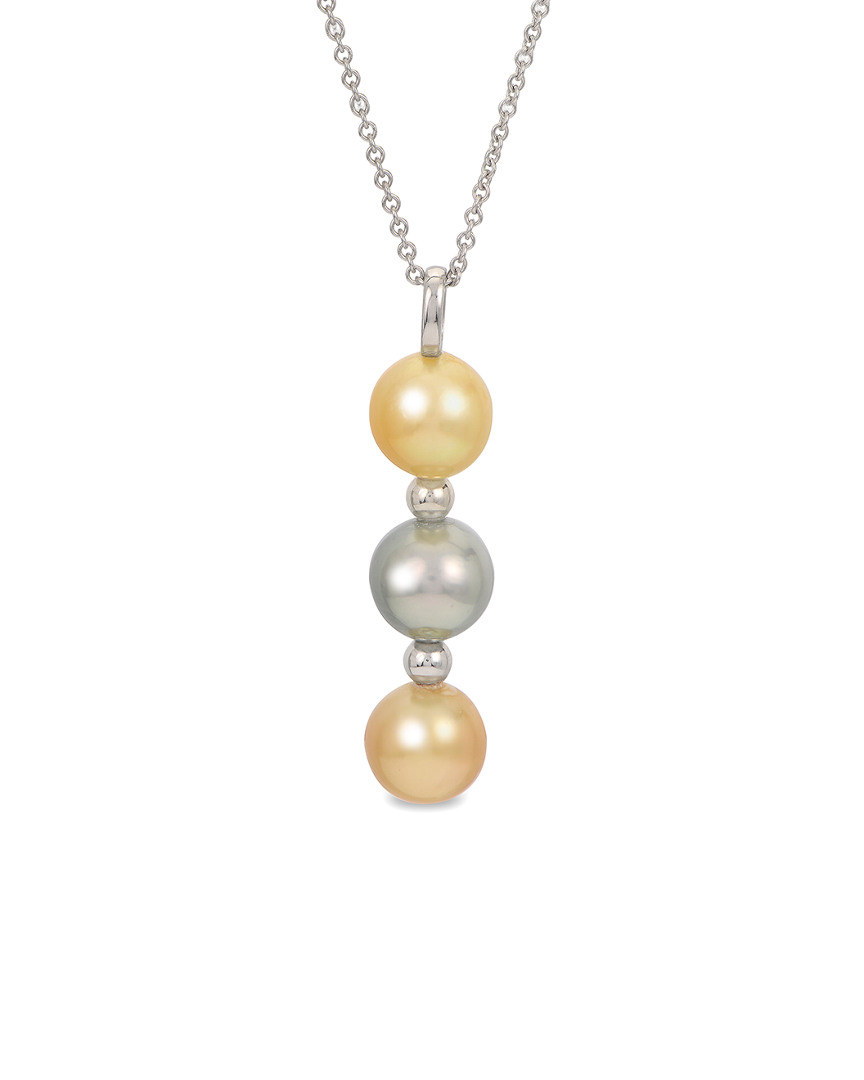Imperial Pearl Imperial Silver 9-10mm Tahitian & South Sea Pearl Pendant Necklace