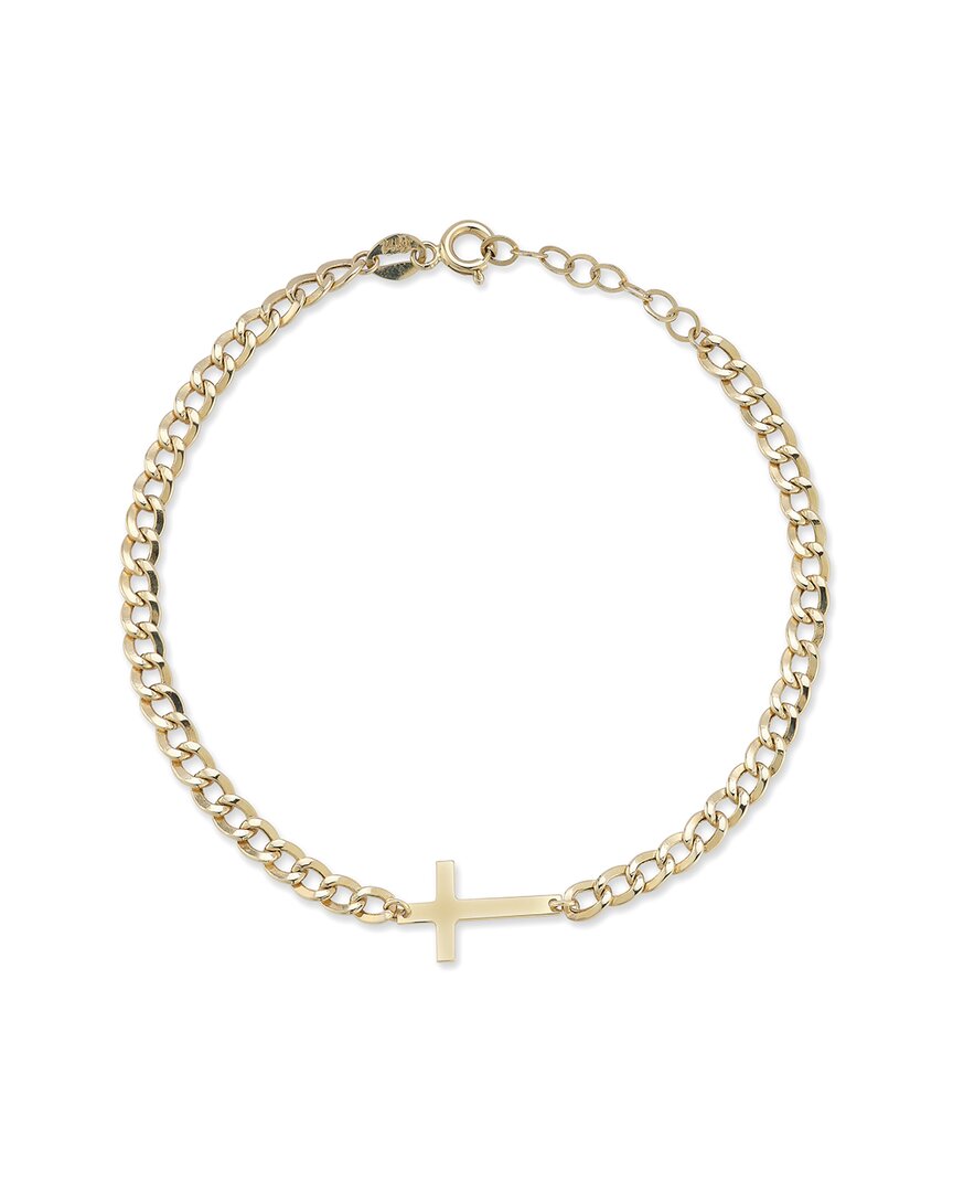 Ember Fine Jewelry 14k Cross Curb Chain Bracelet