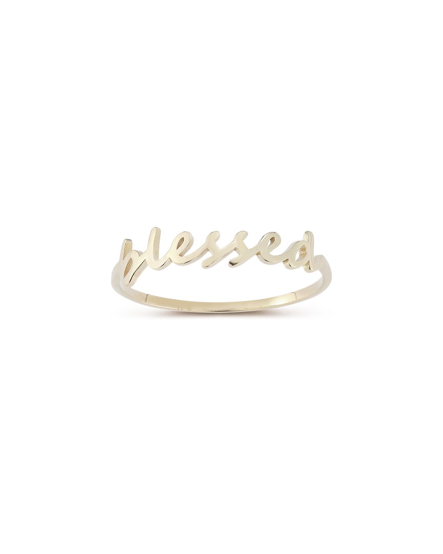 Ember Fine Jewelry 14k Script Blessed Ring