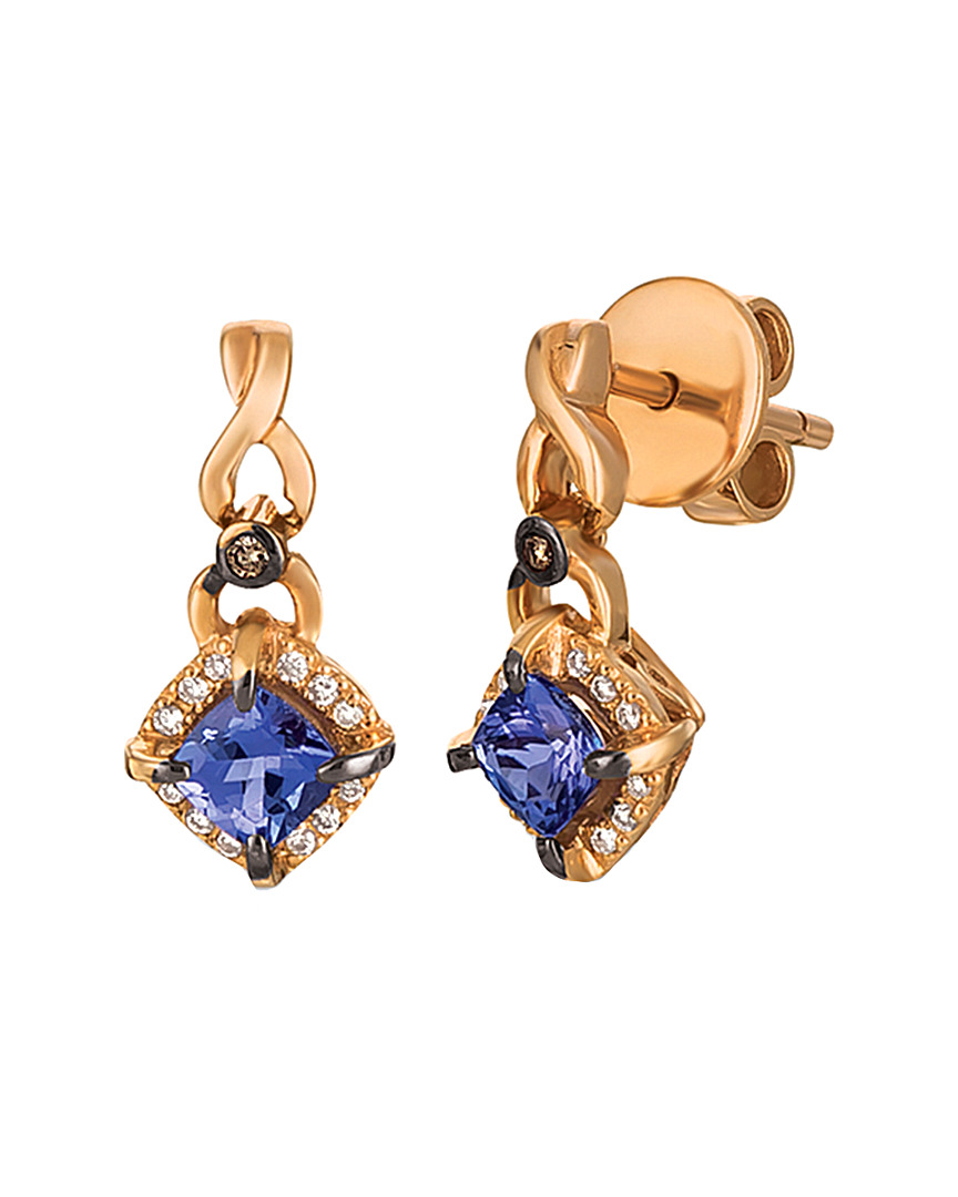 Le Vian 14k Rose Gold 0.68 Ct. Tw. Diamond & Tanzanite Earrings