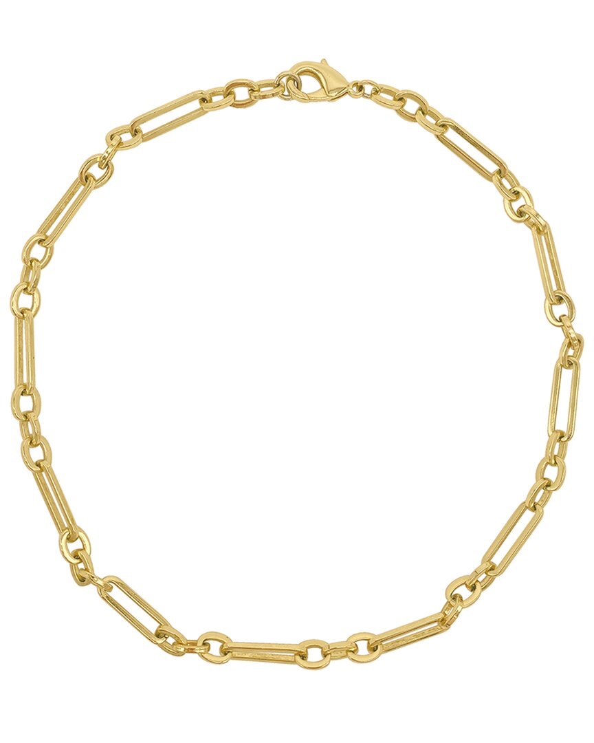 Adornia 14k Plated Mixed Link Chain Necklace