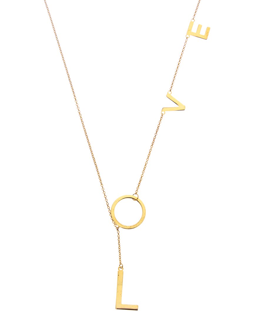 Adornia 14k Over Silver Love Lariat Necklace In Gold