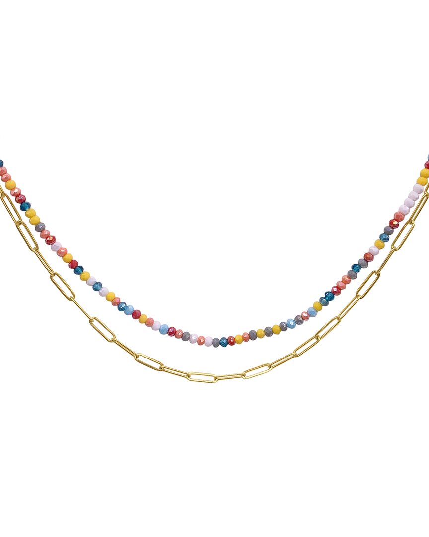 Adornia 14k Plated Double Necklace In Gold