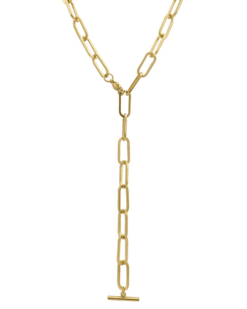 Shop Adornia 14k Plated Paperclip Chain Y Necklace