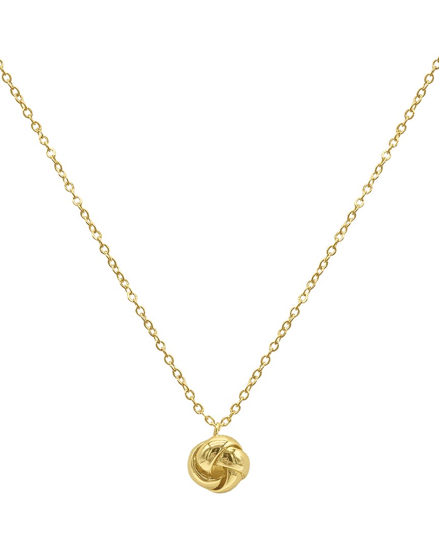 Shop Adornia 14k Plated Knot Pendant Necklace In Gold