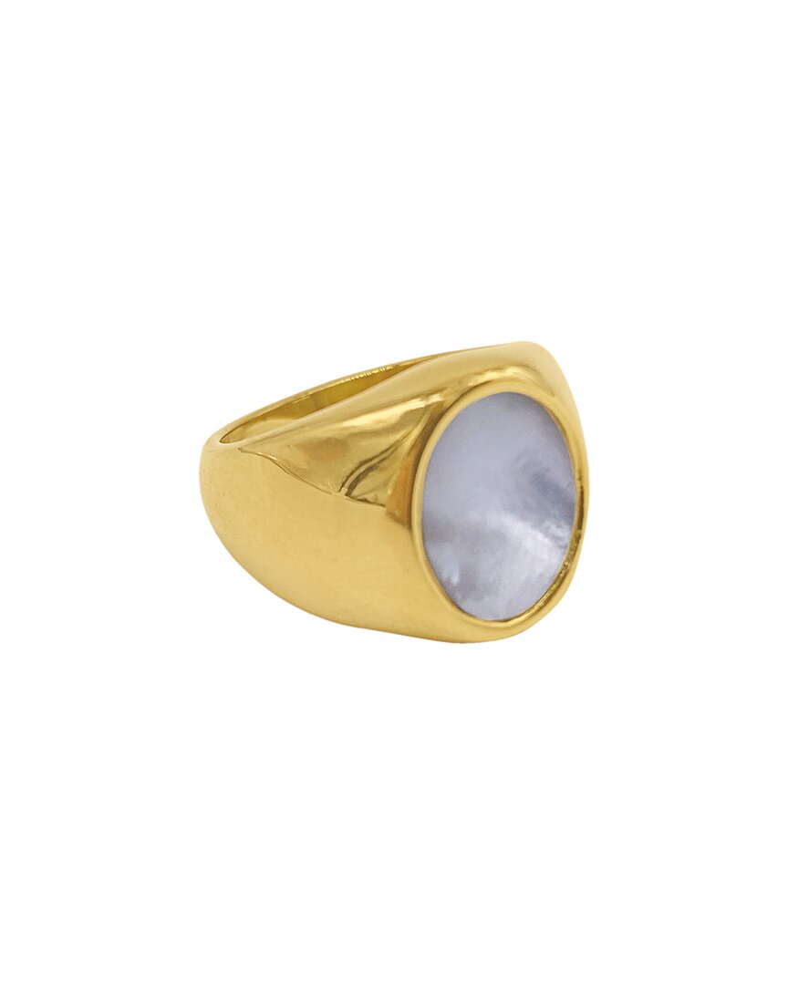Adornia 14k Plated Pearl Ring
