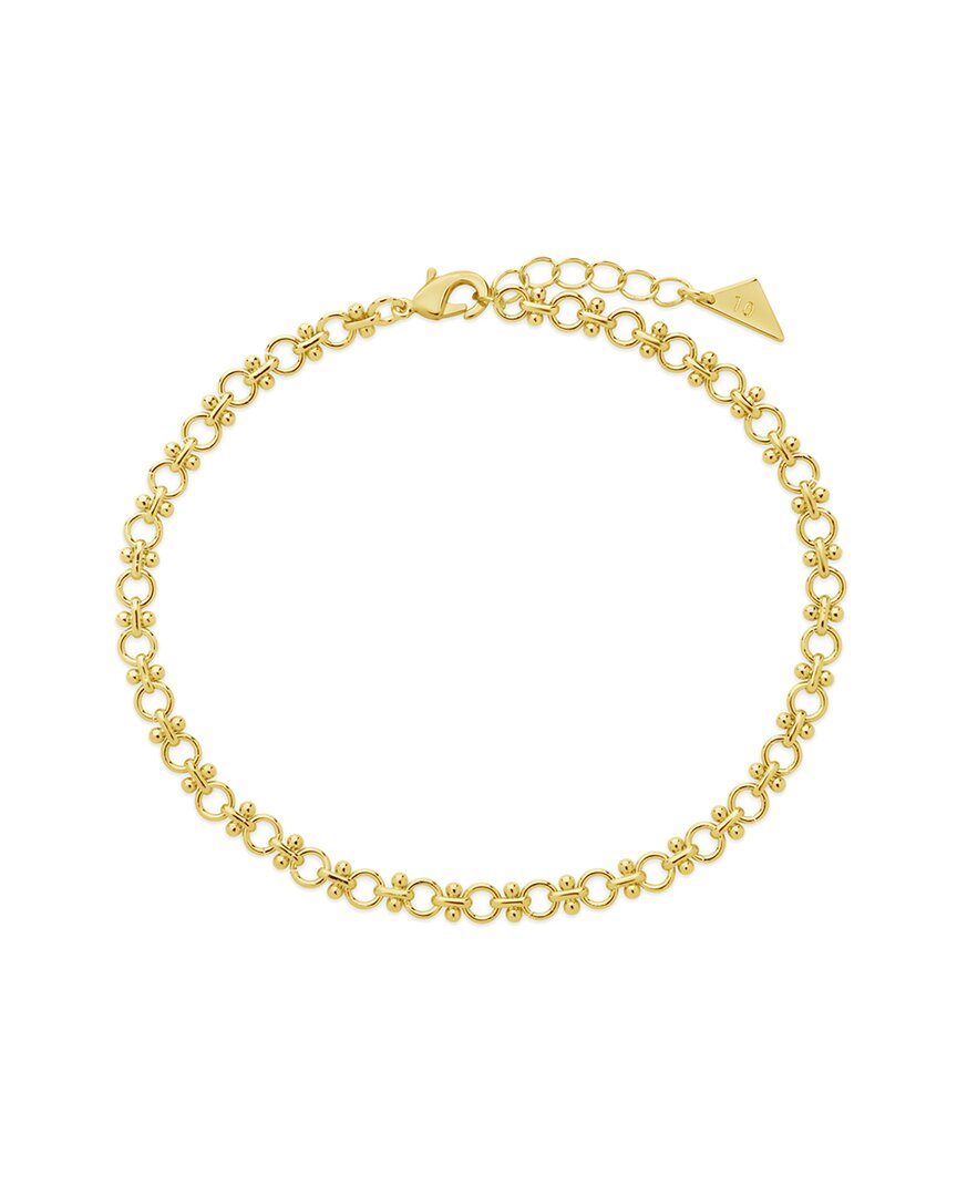 Sterling Forever 14k Plated Nadia Chain Anklet