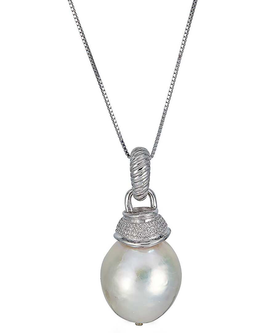Belpearl Silver 15mm Pearl Pendant Necklace