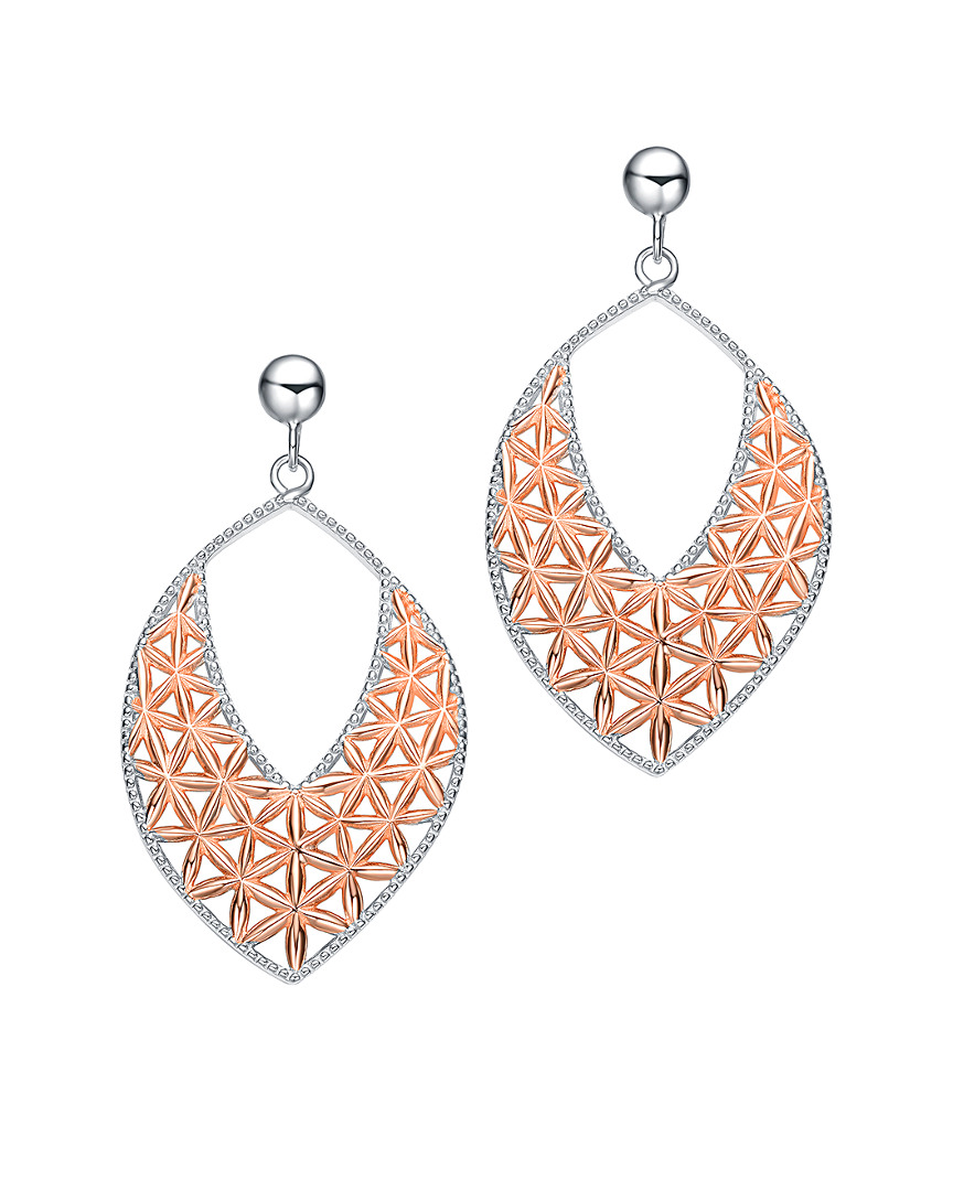 Shop Genevive Two-tone Gold Over Silver Earrings