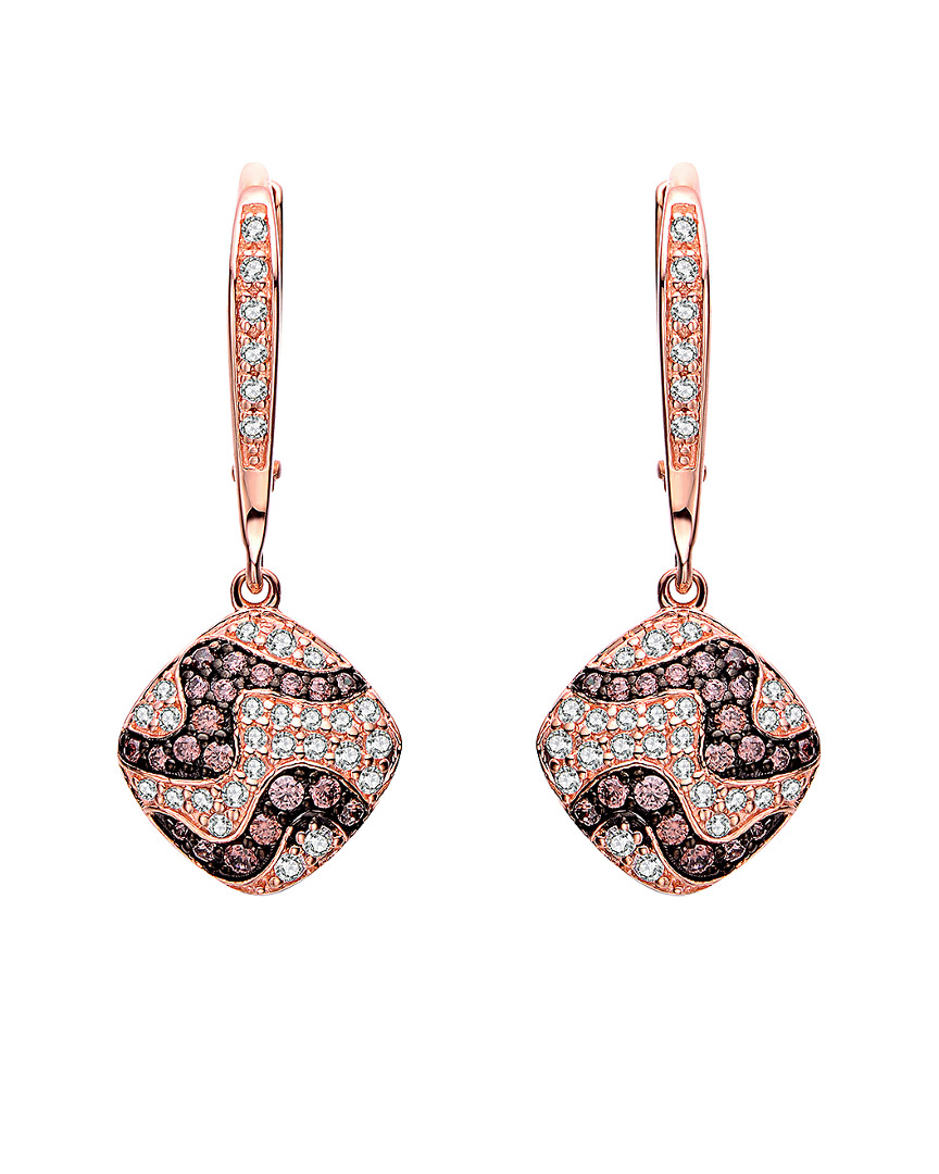 Genevive 18k Rose Gold Vermeil Earrings