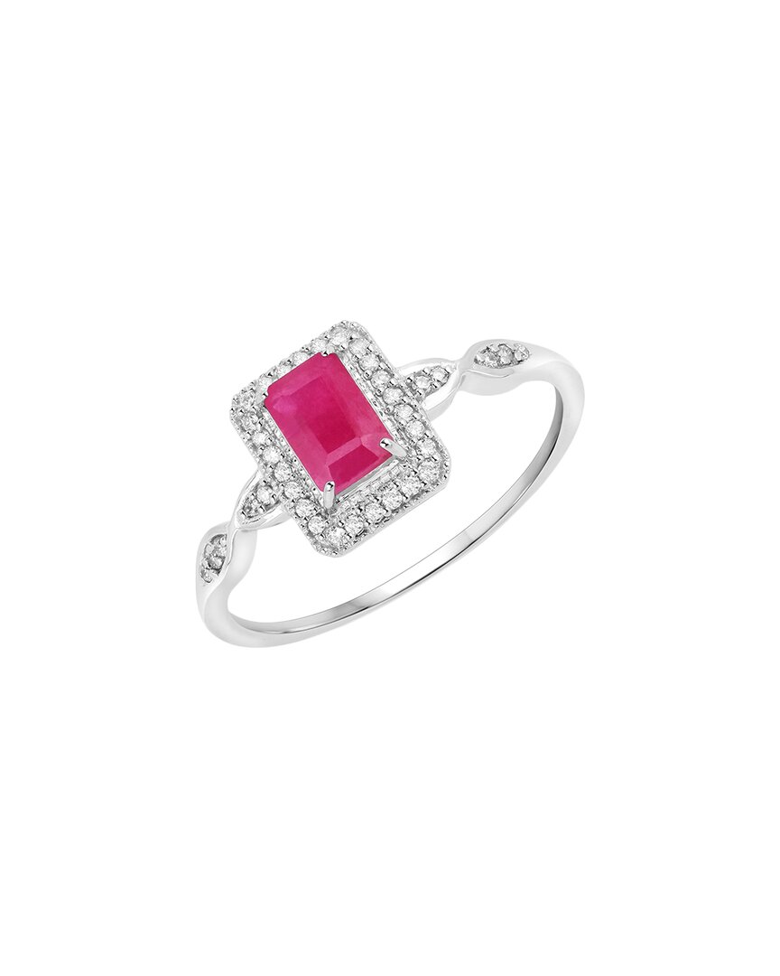Diana M. Fine Jewelry 14k 0.75 Ct. Tw. Diamond & Ruby Ring