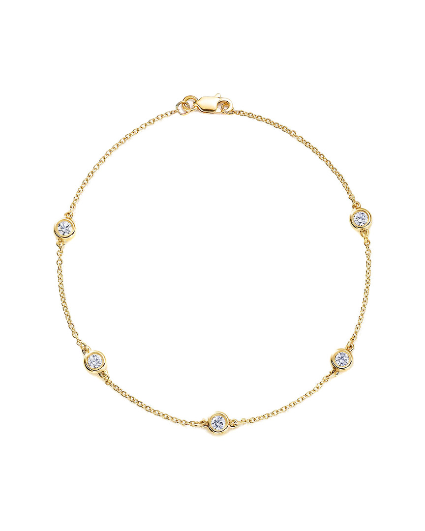 Suzy Levian 14k 0.75 Ct. Tw. Diamond Station Bracelet