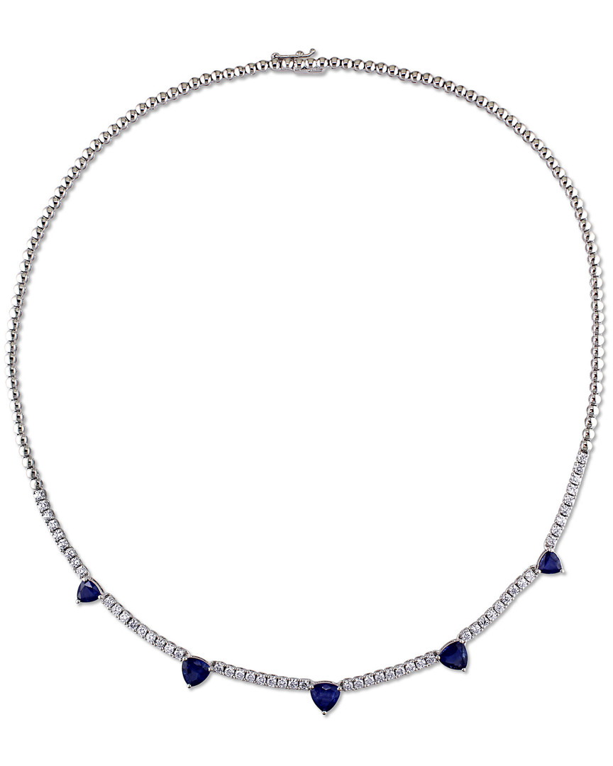 Diamond Select Cuts 18k 6.01 Ct. Tw. Diamond & Sapphire Necklace