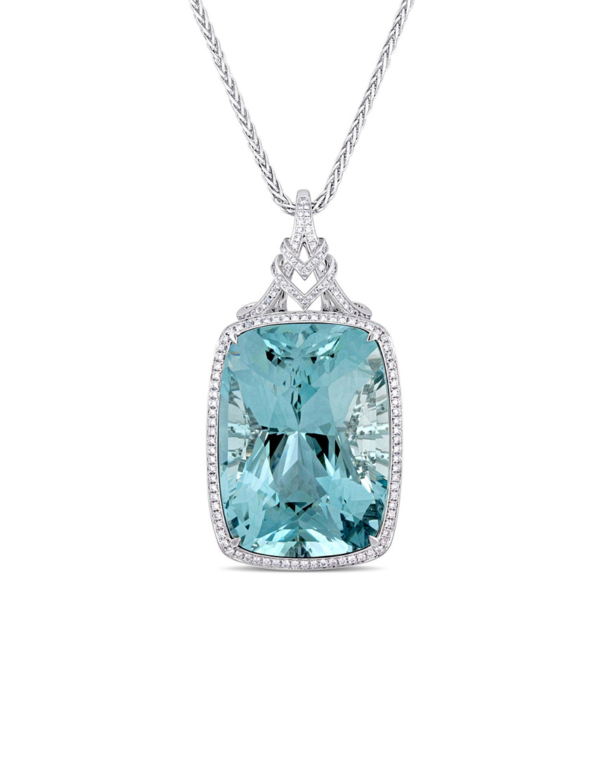 Diamond Select Cuts 14k 149.90 Ct. Tw. Diamond & Sky Blue Topaz 31in Necklace