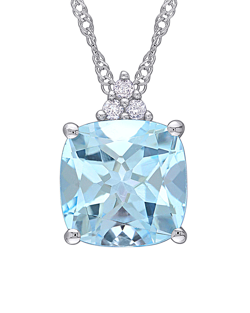 Rina Limor 10k 2.53 Ct. Tw. Diamond & Sky Blue Topaz Pendant Necklace