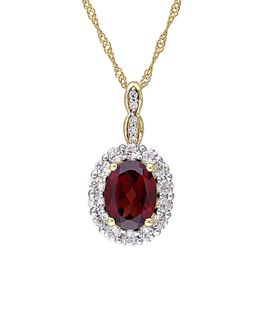 Rina Limor 14k 2.06 Ct. Tw. Diamond & Gemstone Pendant Necklace