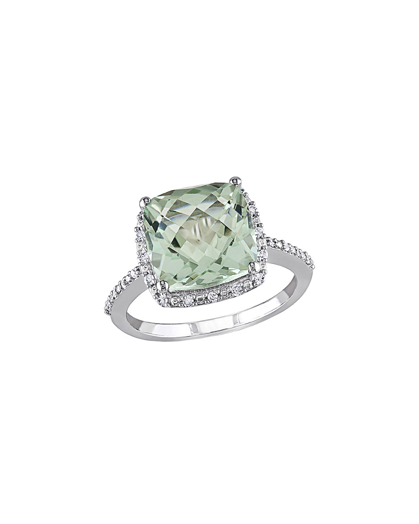 Rina Limor 10k 4.10 Ct. Tw. Diamond & Green Amethyst Ring