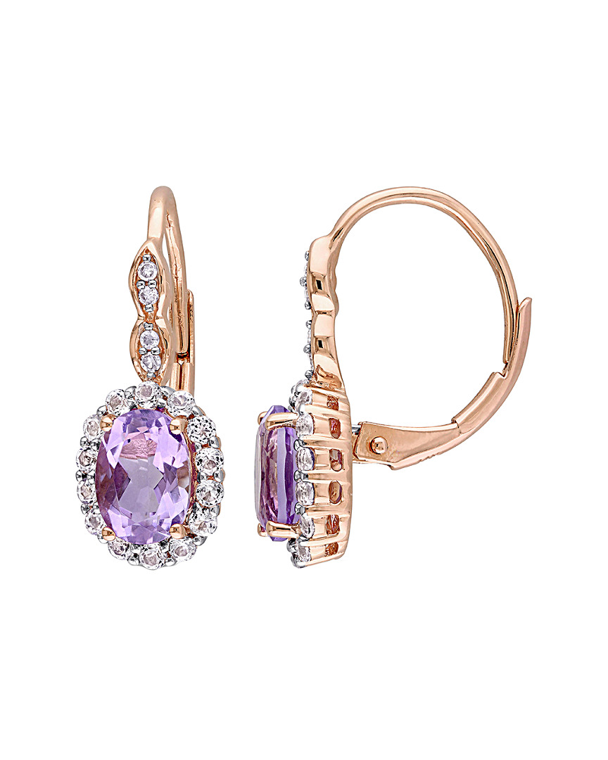 Rina Limor 14k Rose Gold 2.28 Ct. Tw. Diamond & Gemstone Earrings