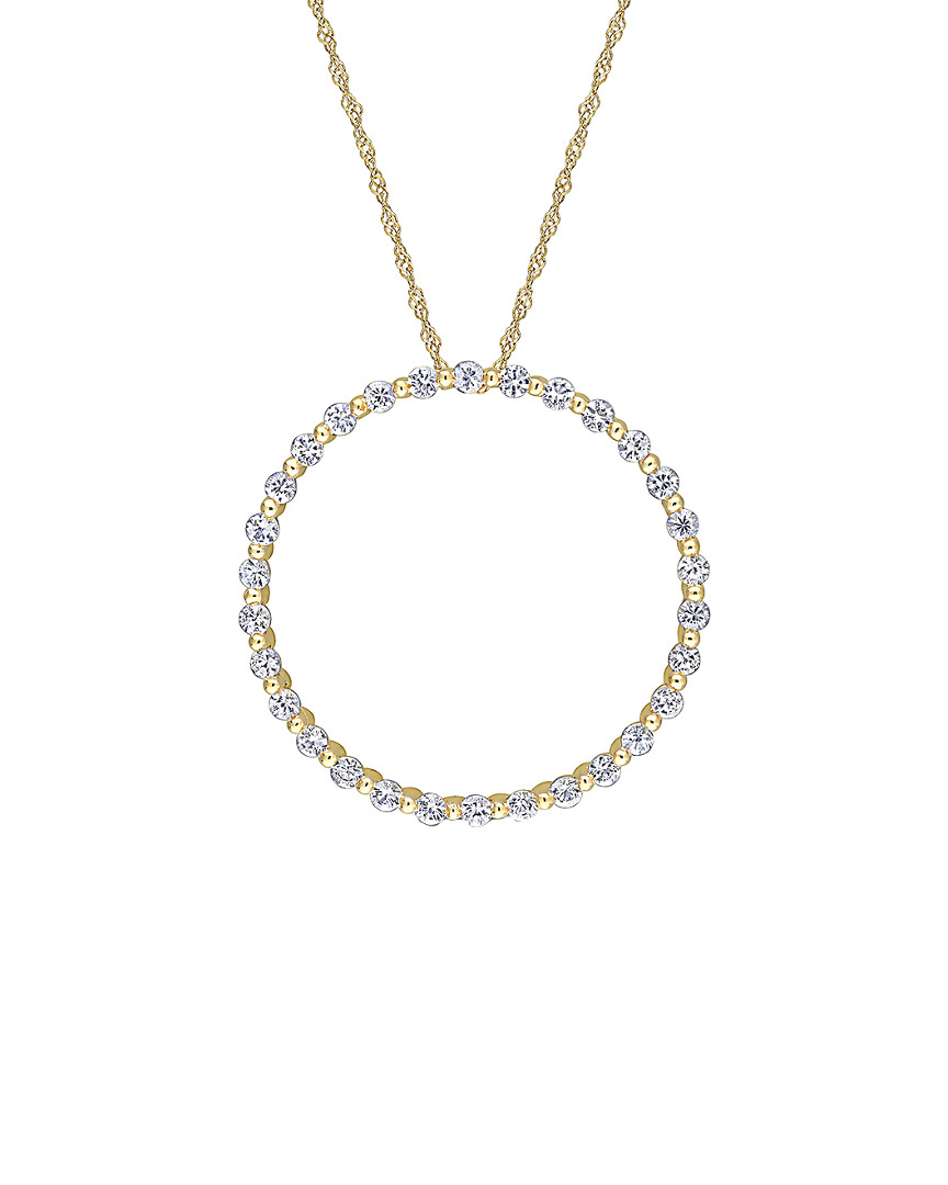 Rina Limor 10k 1.50 Ct. Tw. White Sapphire Pendant Necklace