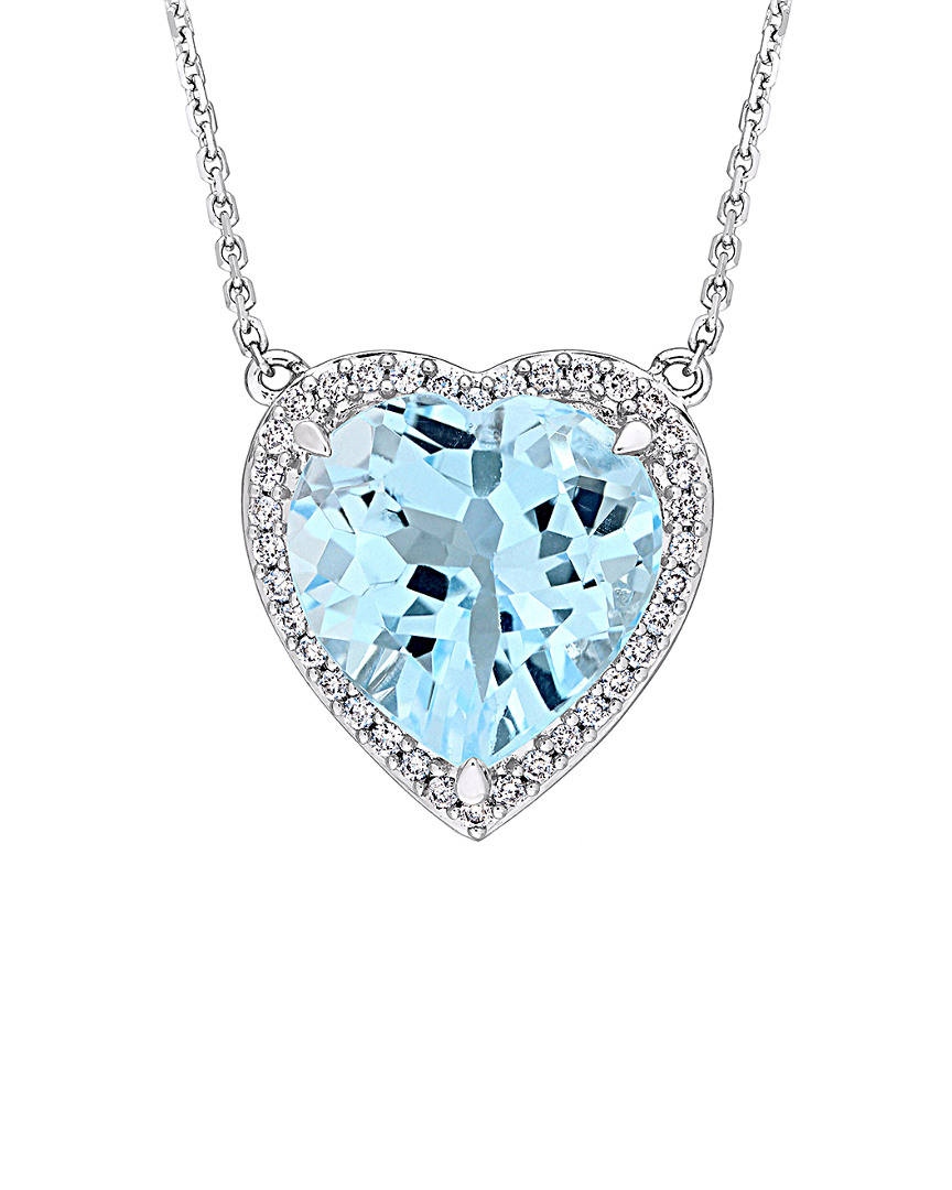 Rina Limor 14k 7.18 Ct. Tw. Diamond & Topaz Pendant Necklace