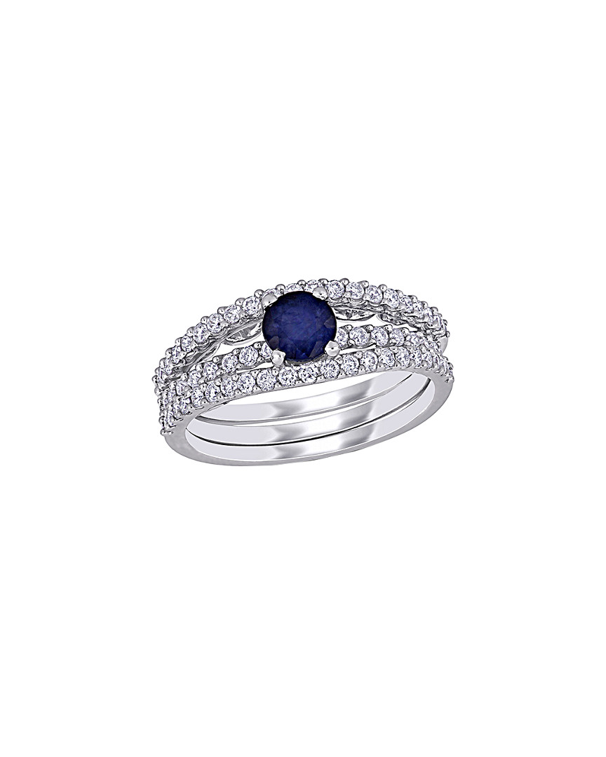 Shop Rina Limor 14k 0.59 Ct. Tw. Diamond & Sapphire Ring