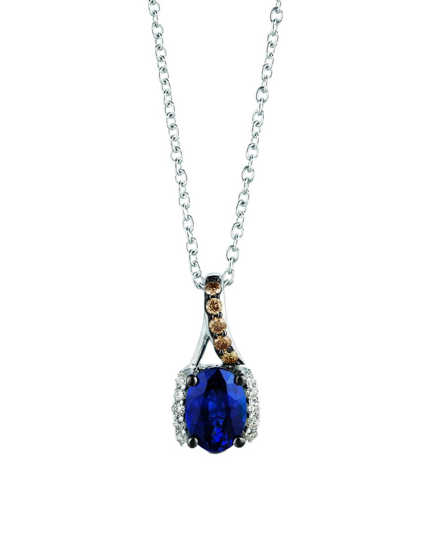 Le Vian ® 14k White Gold 0.56 Ct. Tw. Diamond & Sapphire Pendant Necklace