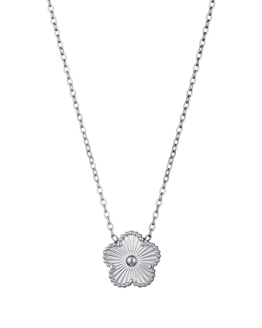 Adornia Stainless Steel 5-leaf Clover Pendant Necklace