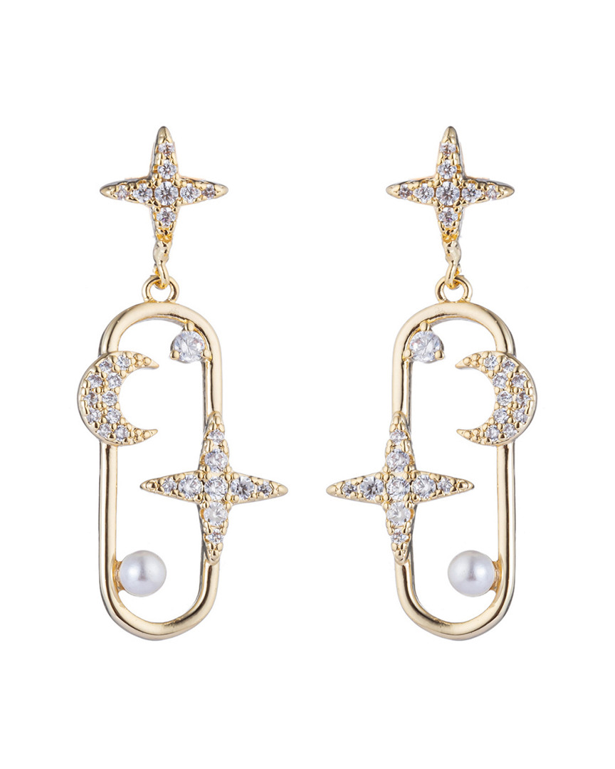 Shop Eye Candy La Luxe Collection Star Moon Cubic Zirconia Crystal Drop Earring